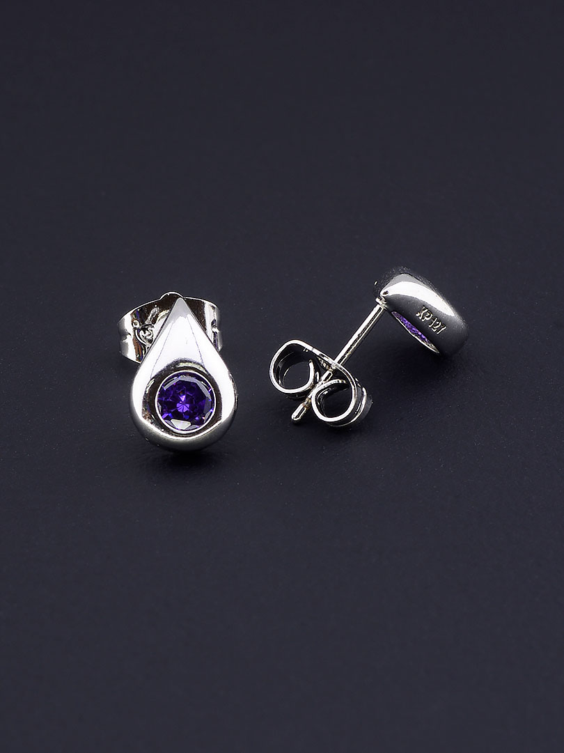 

Серьги с фиолетовым фианитом Xuping №9058819
