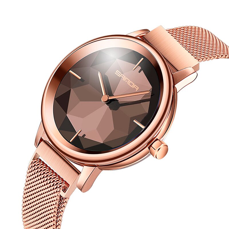 

Женские часы Sanda crystal brown