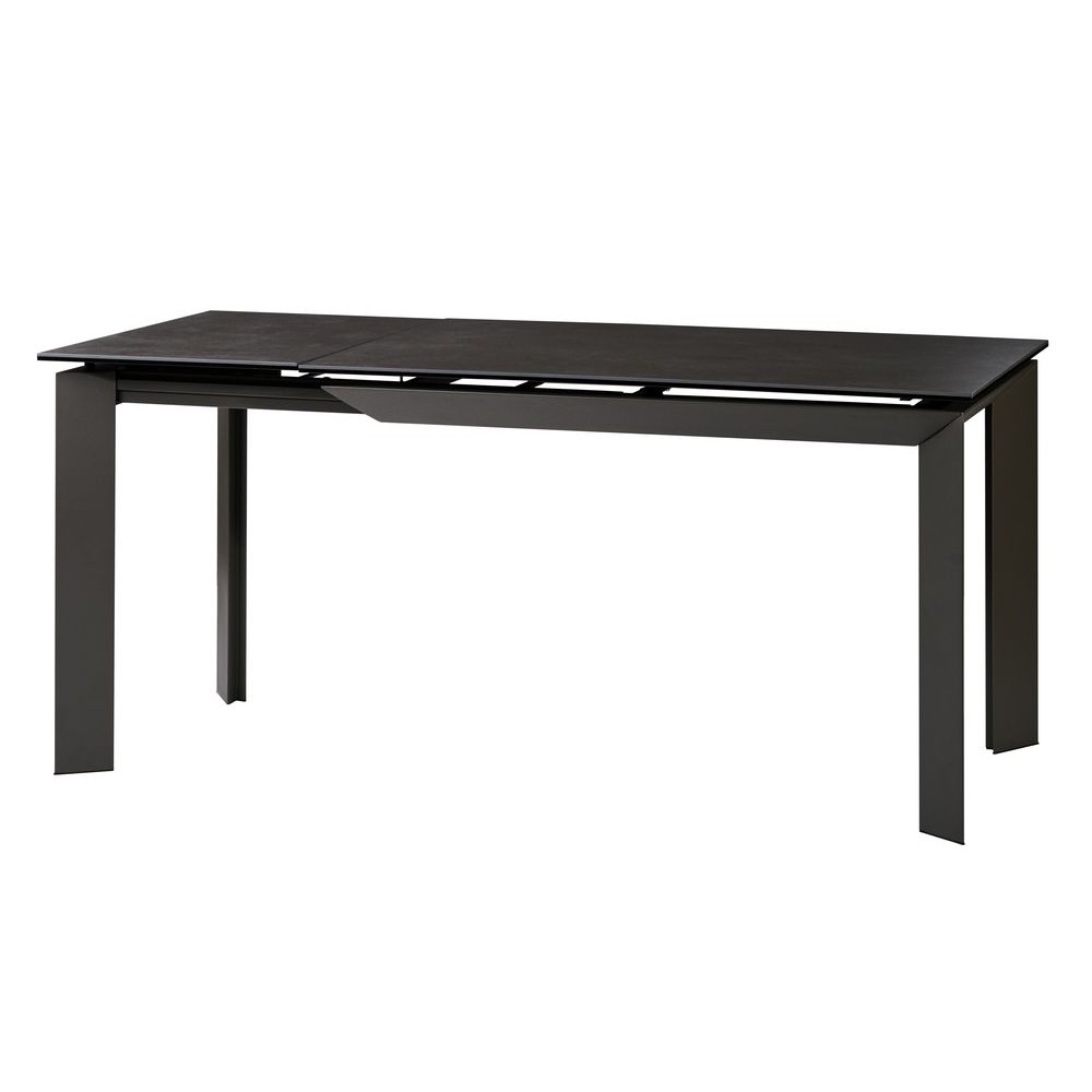 

Стол обеденный раскладной в гостиную, кухню Vermont Vintage Graphite 120(+50)x80x76 см керамика, металл темно-серый Concepto