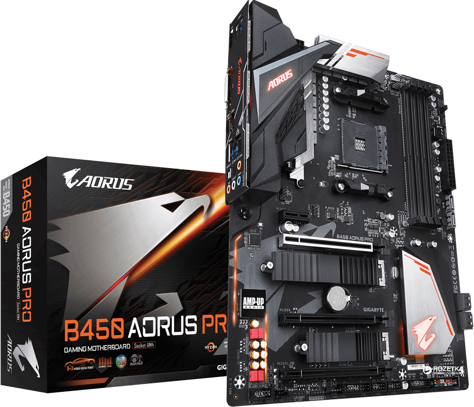 

Материнская плата Gigabyte B450 Aorus Pro sAM4 AMD PCI-Ex16 (B450 Aorus Pro) Refurbished, без планки