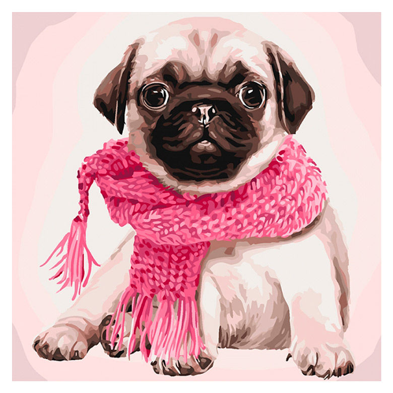 

Картина по номерам Идейка Розовое настроение КН4107 40x40см