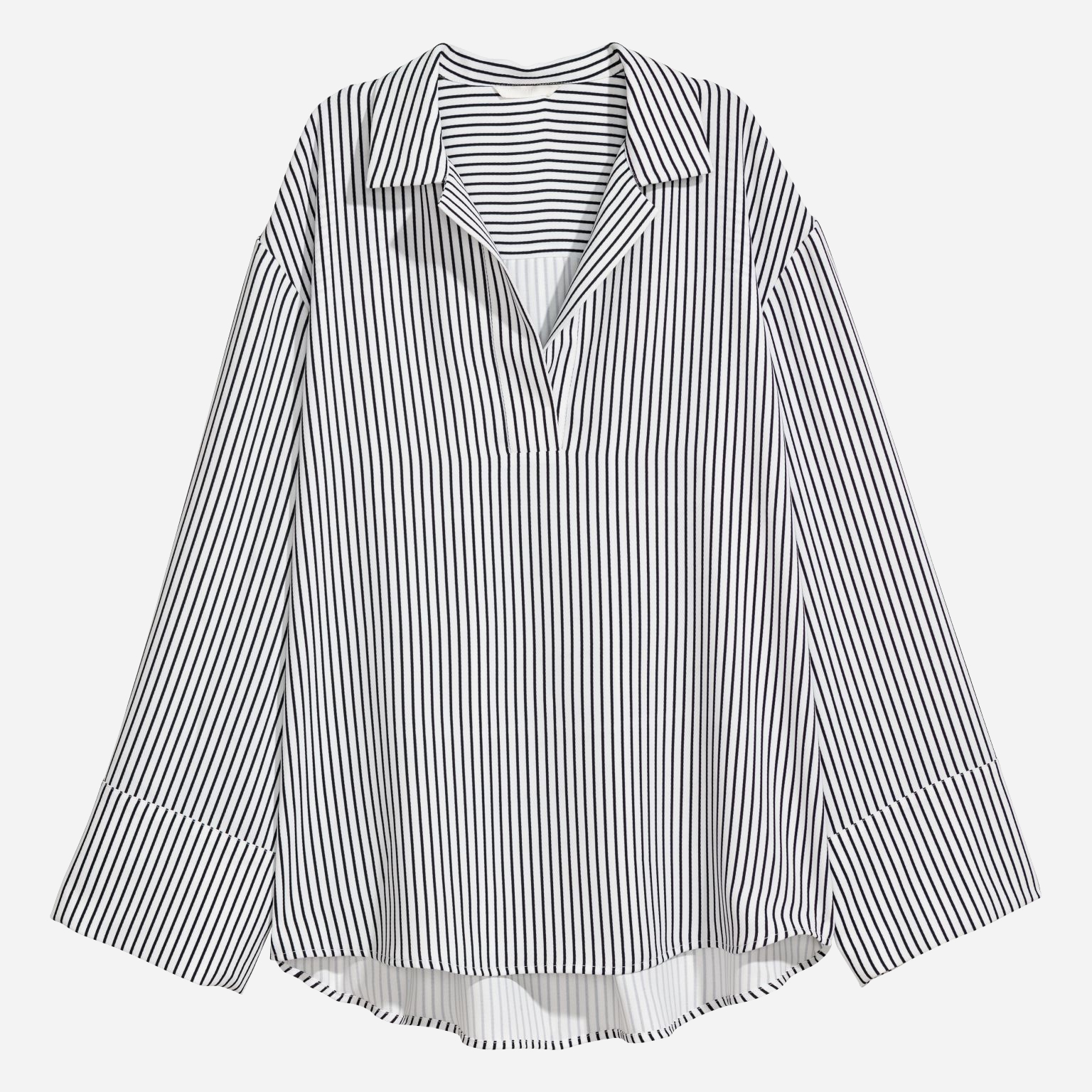 

Блузка H&M 112-634541  Белая с черным, Блузка H&M 112-634541 S Белая с черным