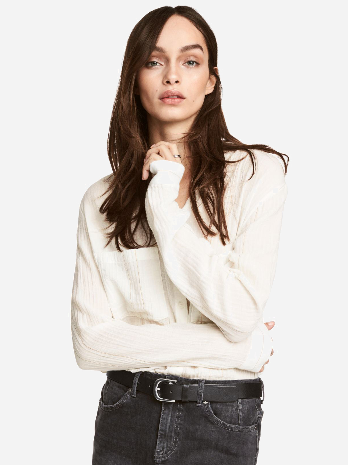 

Рубашка H&M 2312-4801455  Молочная, Рубашка H&M 2312-4801455 32 Молочная