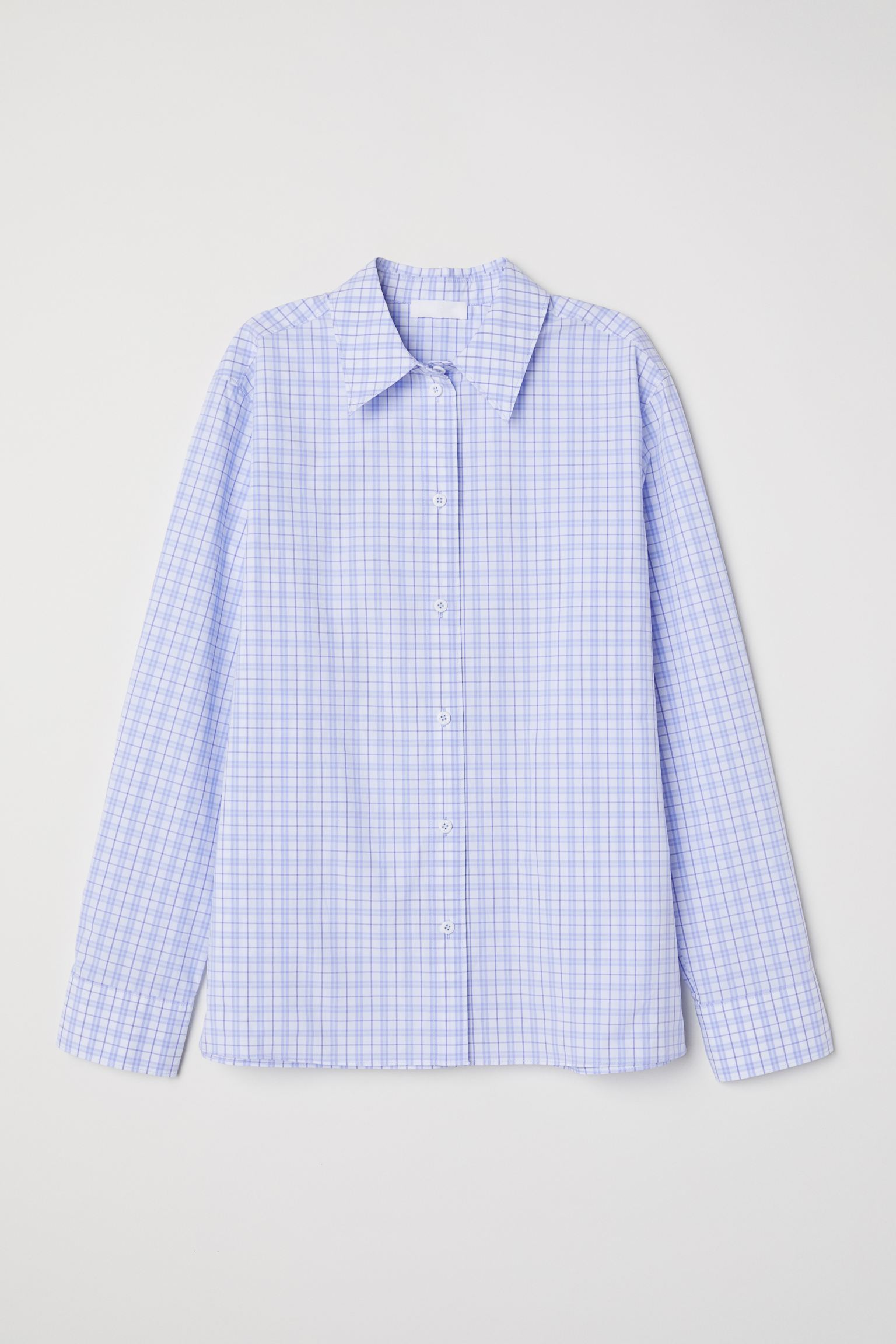

Рубашка H&M  бело фиолетовый 412631708, Рубашка H&M 34 бело фиолетовый 412631708