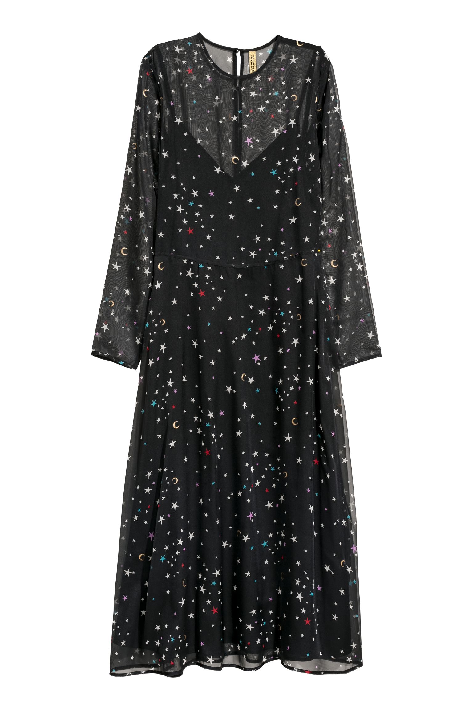 

Платье H&M  черный звезды 412619472, Платье H&M 36 черный звезды 412619472