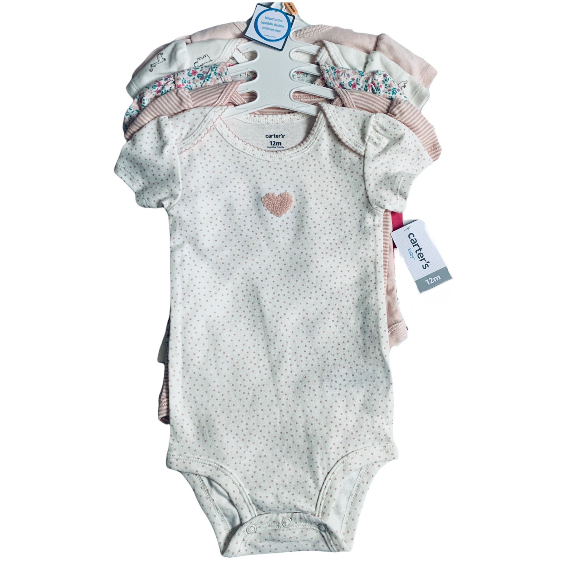 

Боди 5 шт Carters 76-81 см Розовые