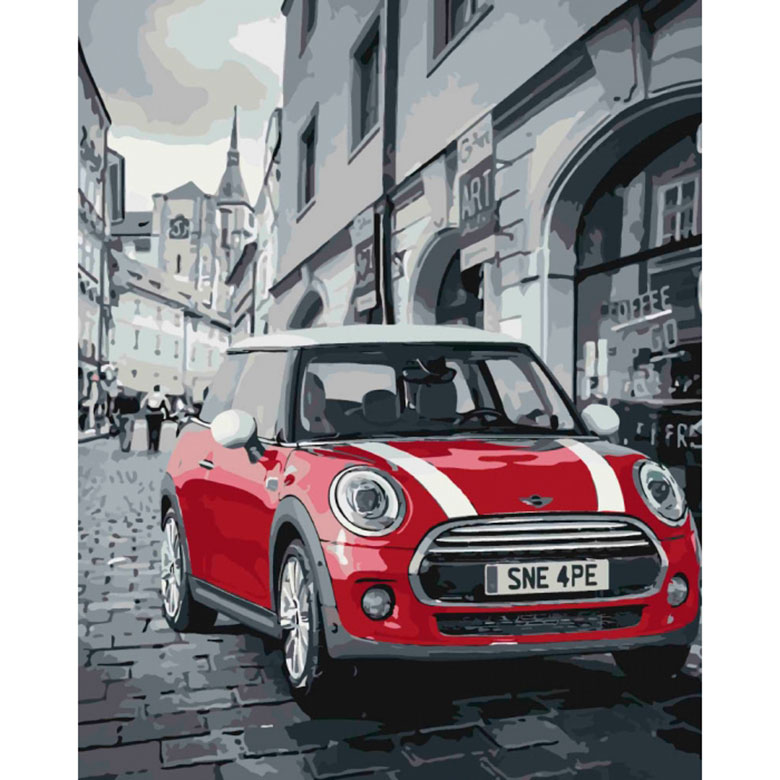 

Картина по номерам Идейка Mini Cooper КН3504 40x50см
