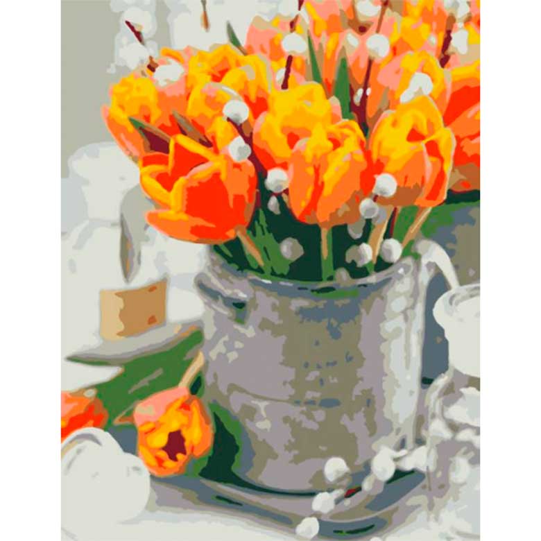 

Картина по номерам Rosa Желтые тюльпаны N00013178 35x45см Premium