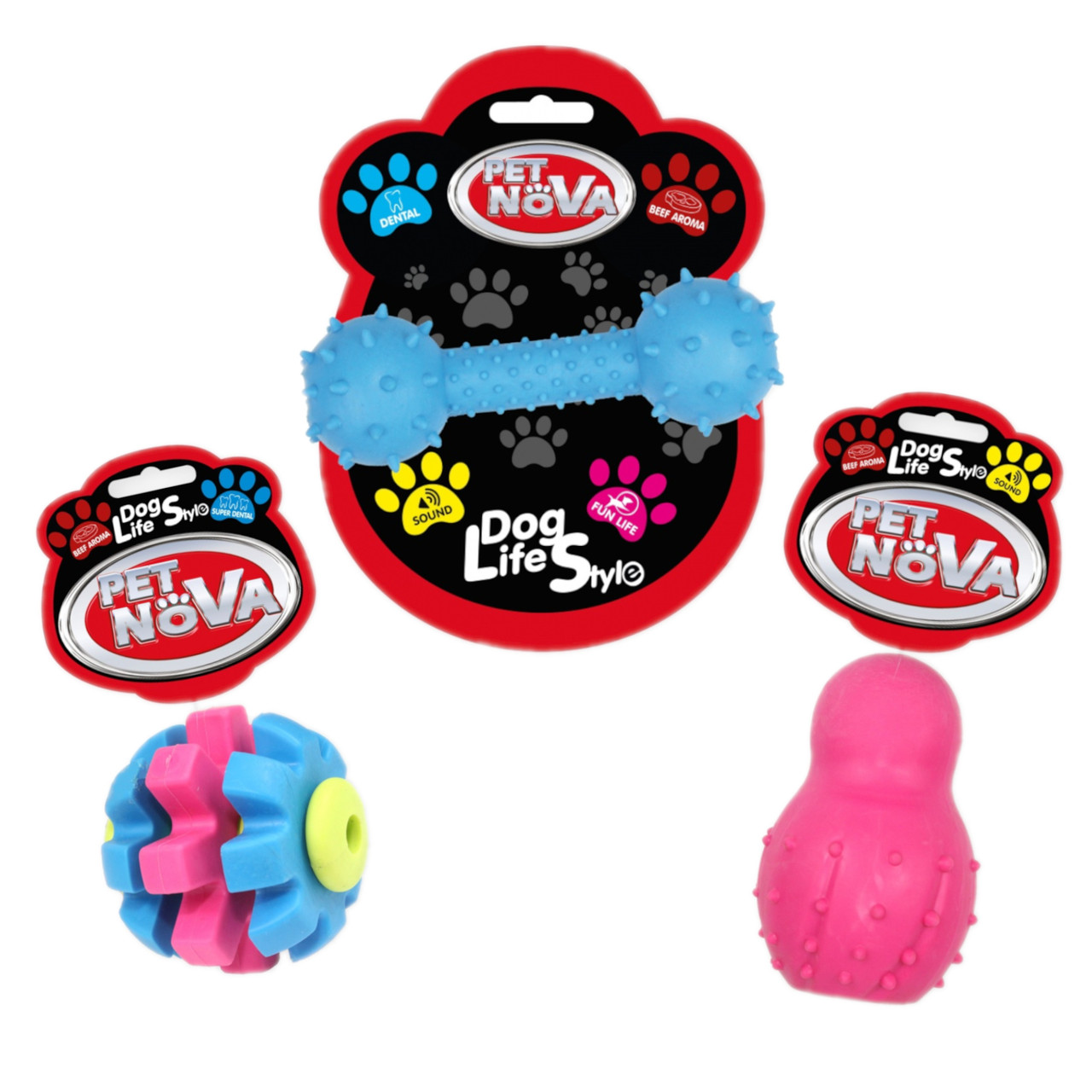 

Набор игрушек для собак Pet Nova «Розовый снеговик»