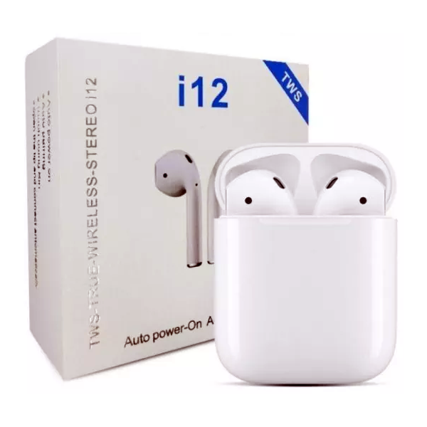 

Беспроводные блютуз наушники i12 TWS с боксом для зарядки White (au044)