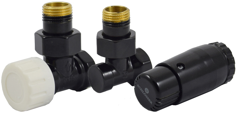 

Комплект радиаторный угловой SCHLOSSER Standard Mini черный 602200056.RAL90051
