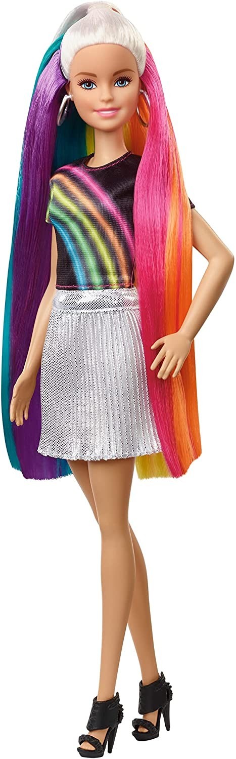 

Кукла Barbie Rainbow Sparkle Hair Барби Радужное сияние волос