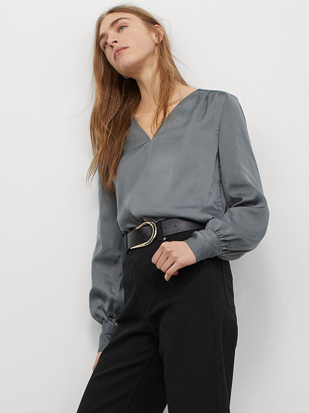 

Блузка H&M 953982b39 S Серая