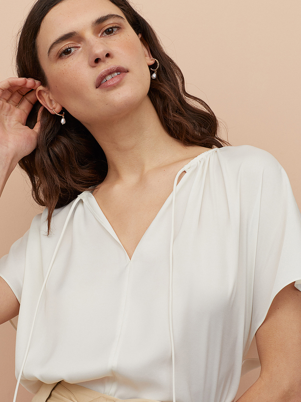 

Блузка H&M 859808b39  Молочная, Блузка H&M 859808b39 S Молочная