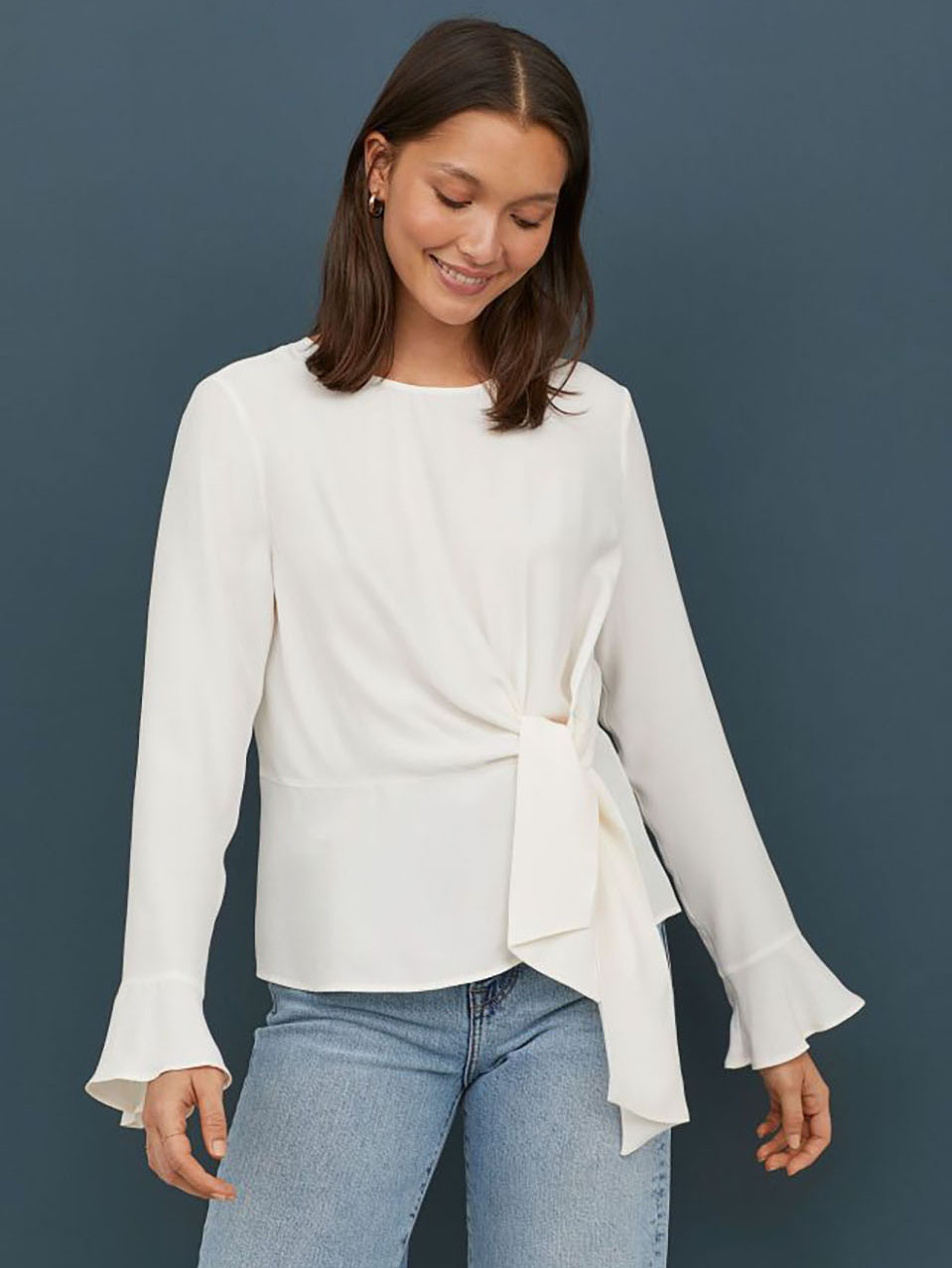 

Блузка H&M 747984b39  Бежевая, Блузка H&M 747984b39 32 Бежевая