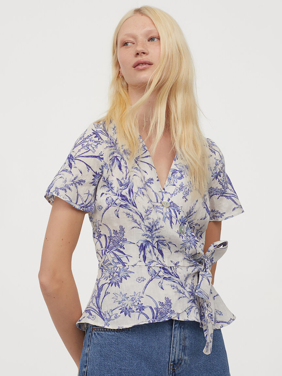 

Блузка H&M 817110b39  Синяя, Блузка H&M 817110b39 34 Синяя