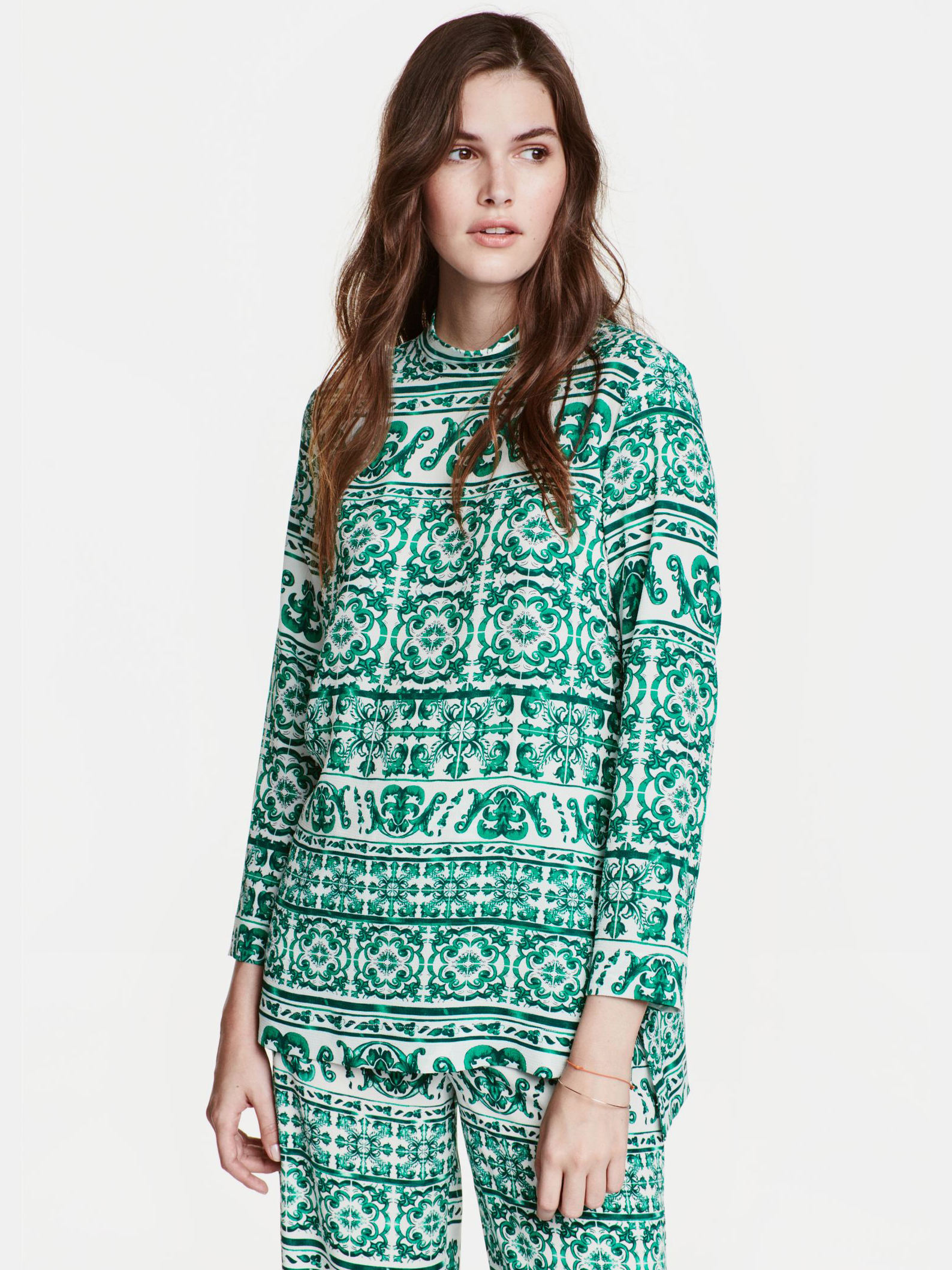 

Блузка H&M 417541003b35  Зеленая, Блузка H&M 417541003b35 36 Зеленая