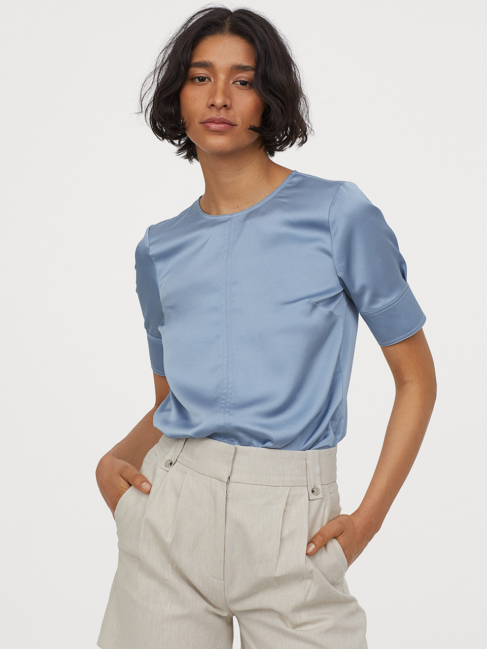 

Блузка H&M 859668b39 40 Синяя