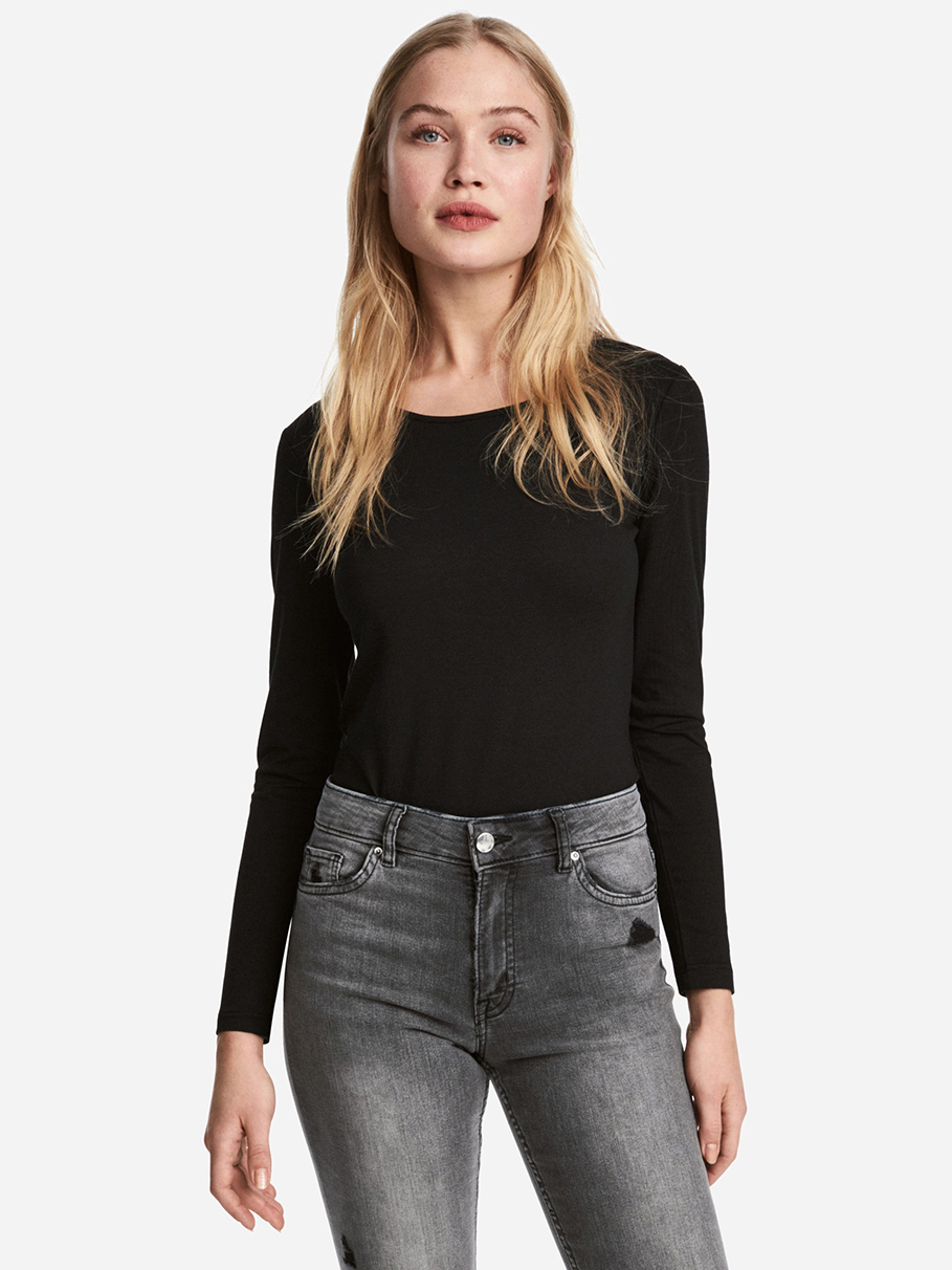 

Лонгслив H&M 618942001b39  Черный, Лонгслив H&M 618942001b39 L Черный