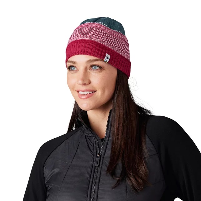 

Шапка Smartwool Popcorn Cable Beanie Зеленый-Красный