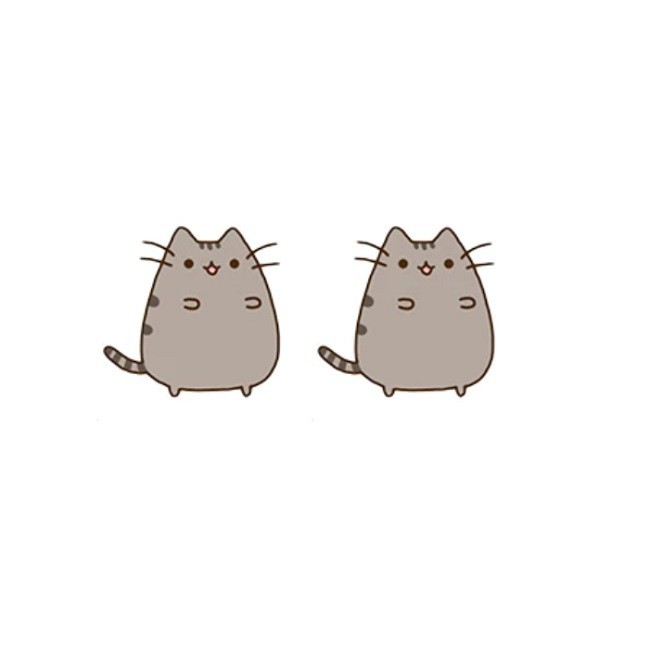 

Серьги гвоздики Кот Пушин Pusheen HZSHINLING Серый