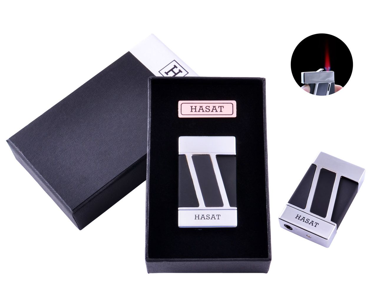 

Зажигалка в подарочной коробке Hasat 74315 Silver