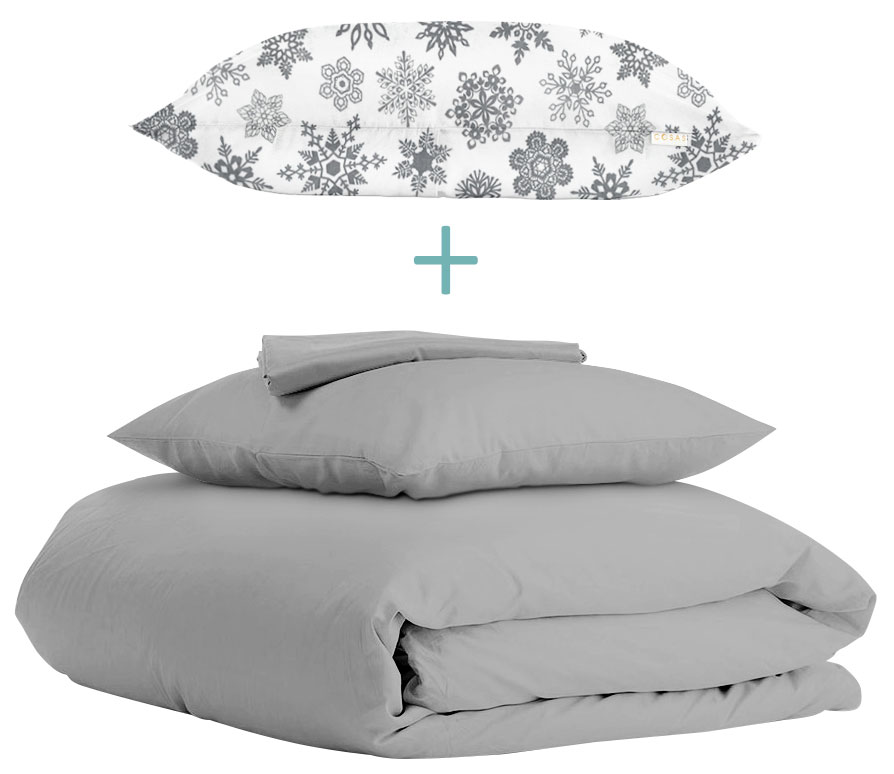 

Комплект Cosas Ranfors Grey + подарок наволочка Snowflakes Grey