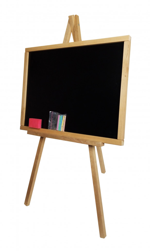 

Мольберт двухсторонний магнитный напольный на триноге дерево.