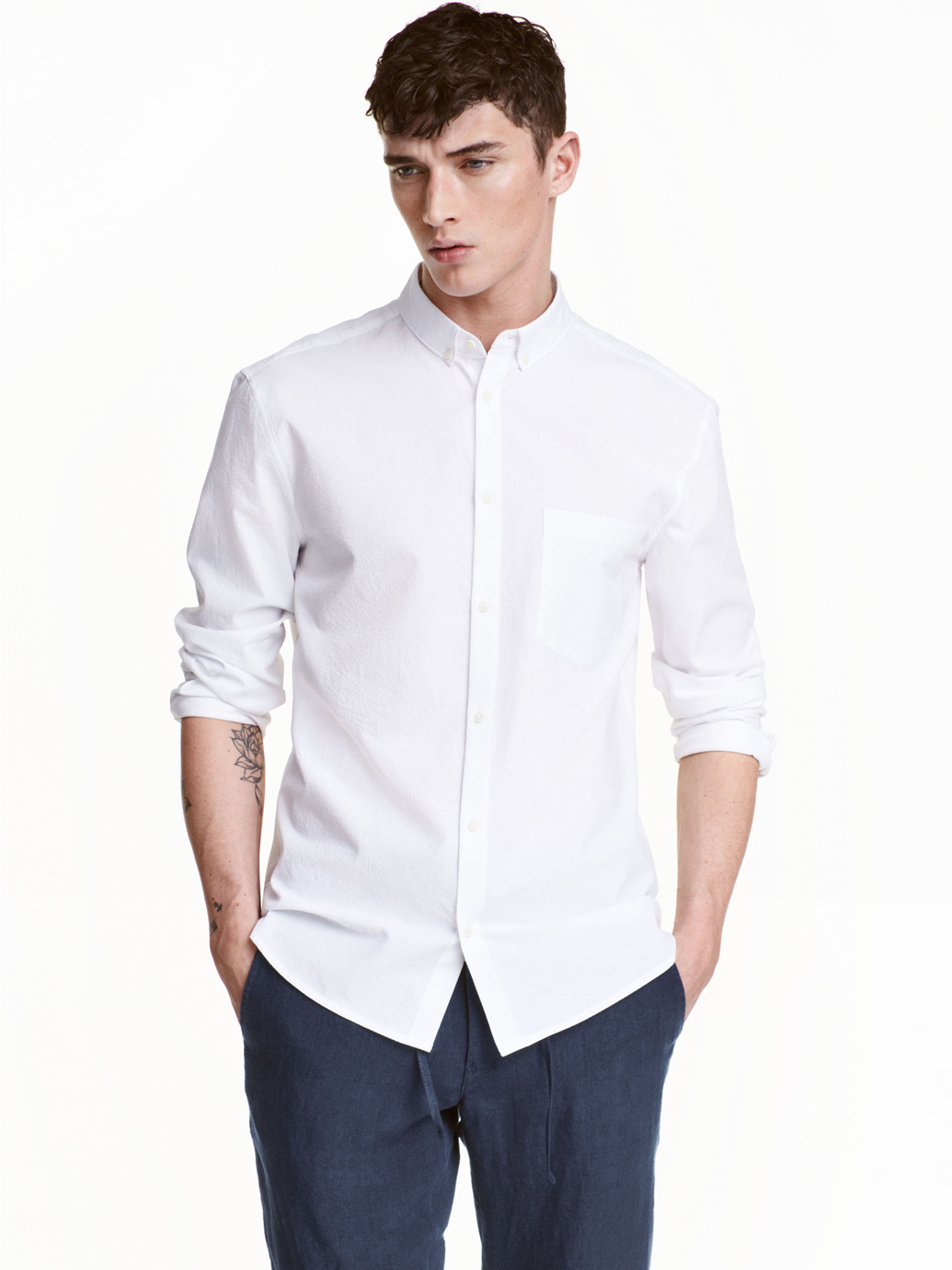 

Рубашка H&M 5842989RP3 L Белая