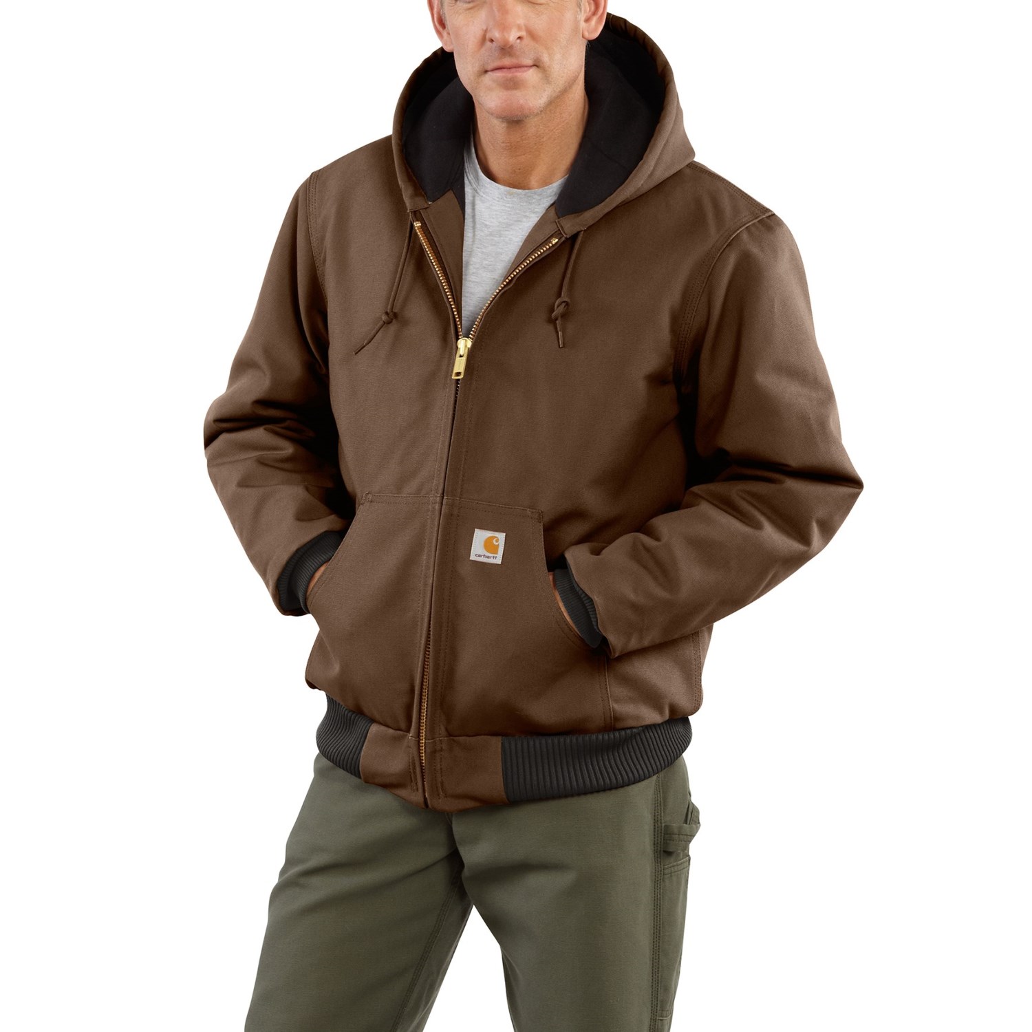

Куртка Carhartt J140 Active Quilted Flannel-Lined - Insulated, Factory Seconds (For Big and Tall Men) Coffee , XXXL (54)