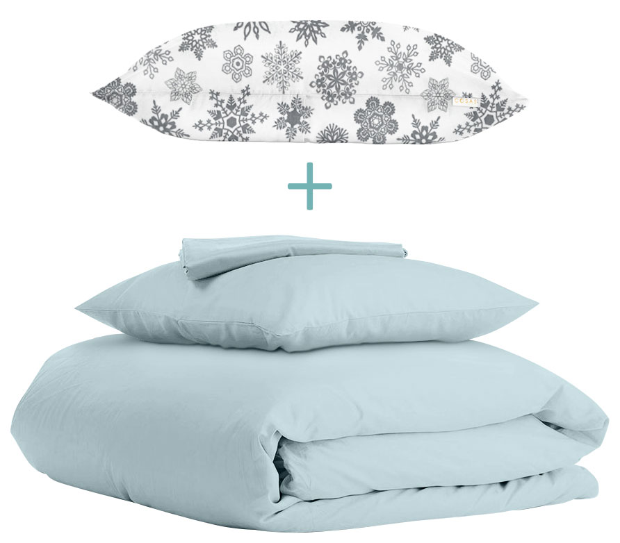 

Комплект Cosas Ranfors Light Blue + подарок наволочка Snowflakes Grey