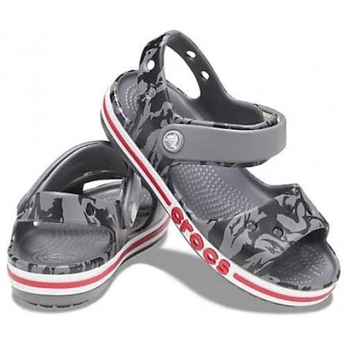 

Босоножки Crocs Bayaband Printed, C9, серые, 25-26