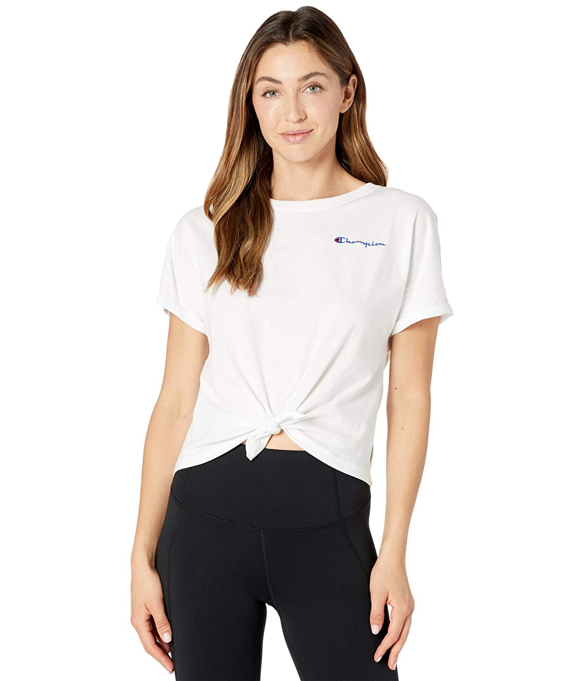 

Футболка Champion Tie-Front Print Tee White,  (50, Футболка Champion Tie-Front Print Tee White, XL (50)