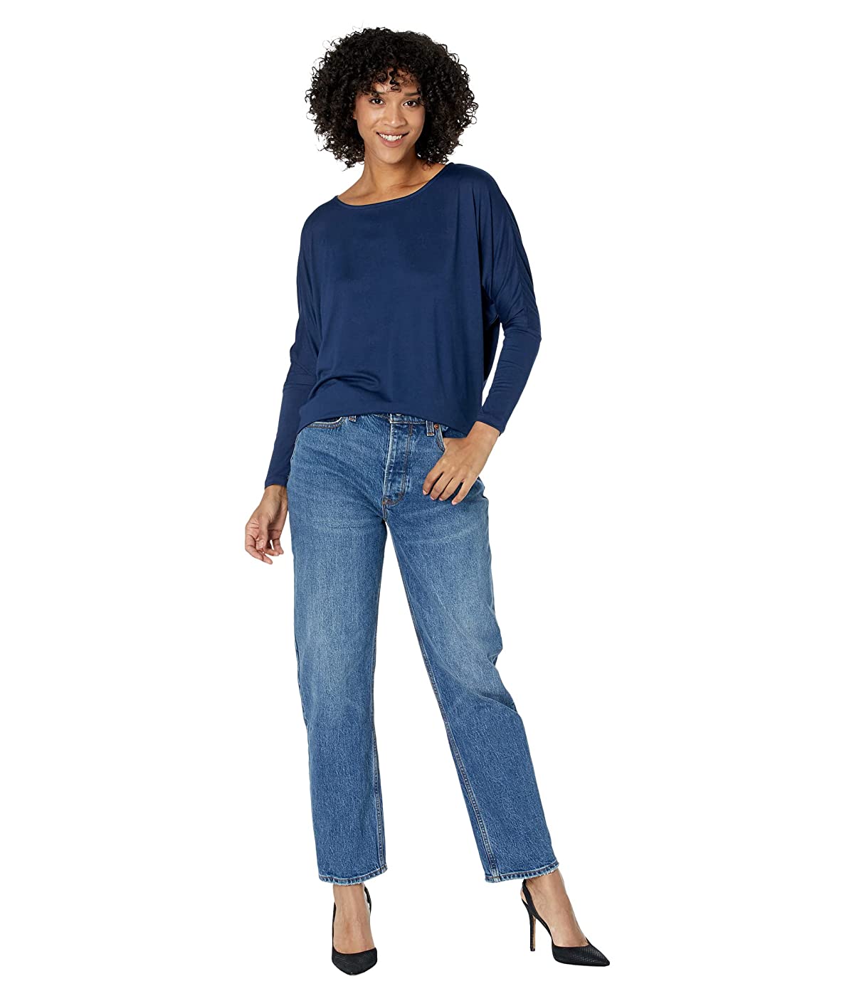 

Лонгслив Bobeau Dolman Sleeve Top Indigo,  (46, Лонгслив Bobeau Dolman Sleeve Top Indigo, M (46)