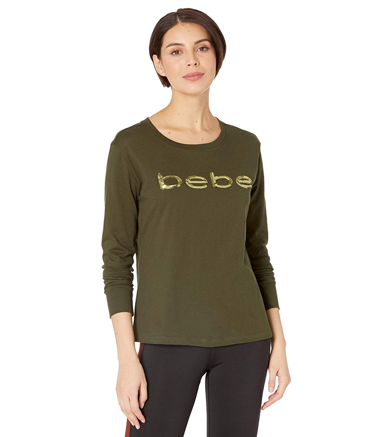

Лонгслив bebe Sequin Tee Forest,  (46, Лонгслив bebe Sequin Tee Forest, M (46)