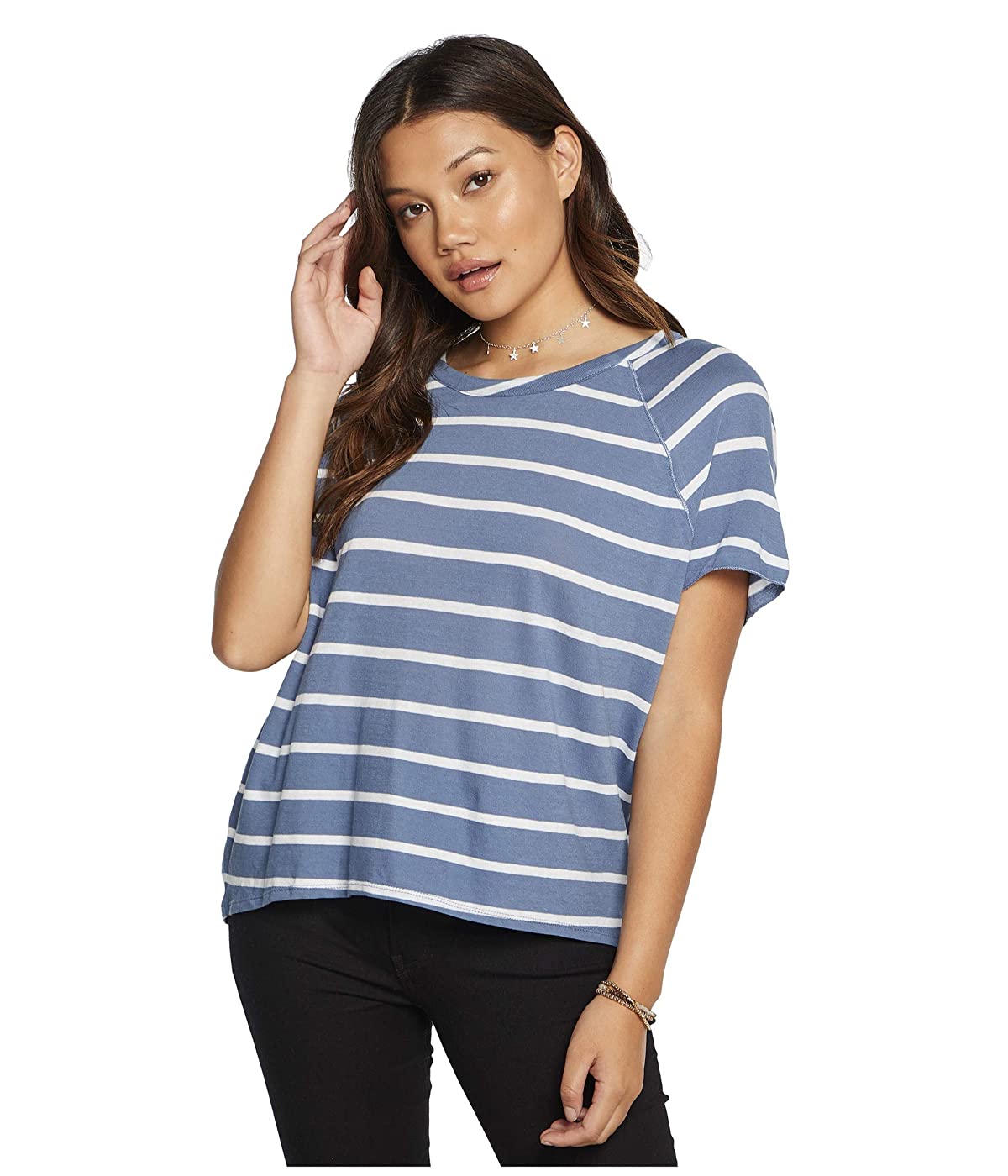 

Футболка Chaser Gauzy Cotton High-Low Raglan Tee Stripe,  (44, Футболка Chaser Gauzy Cotton High-Low Raglan Tee Stripe, S (44)