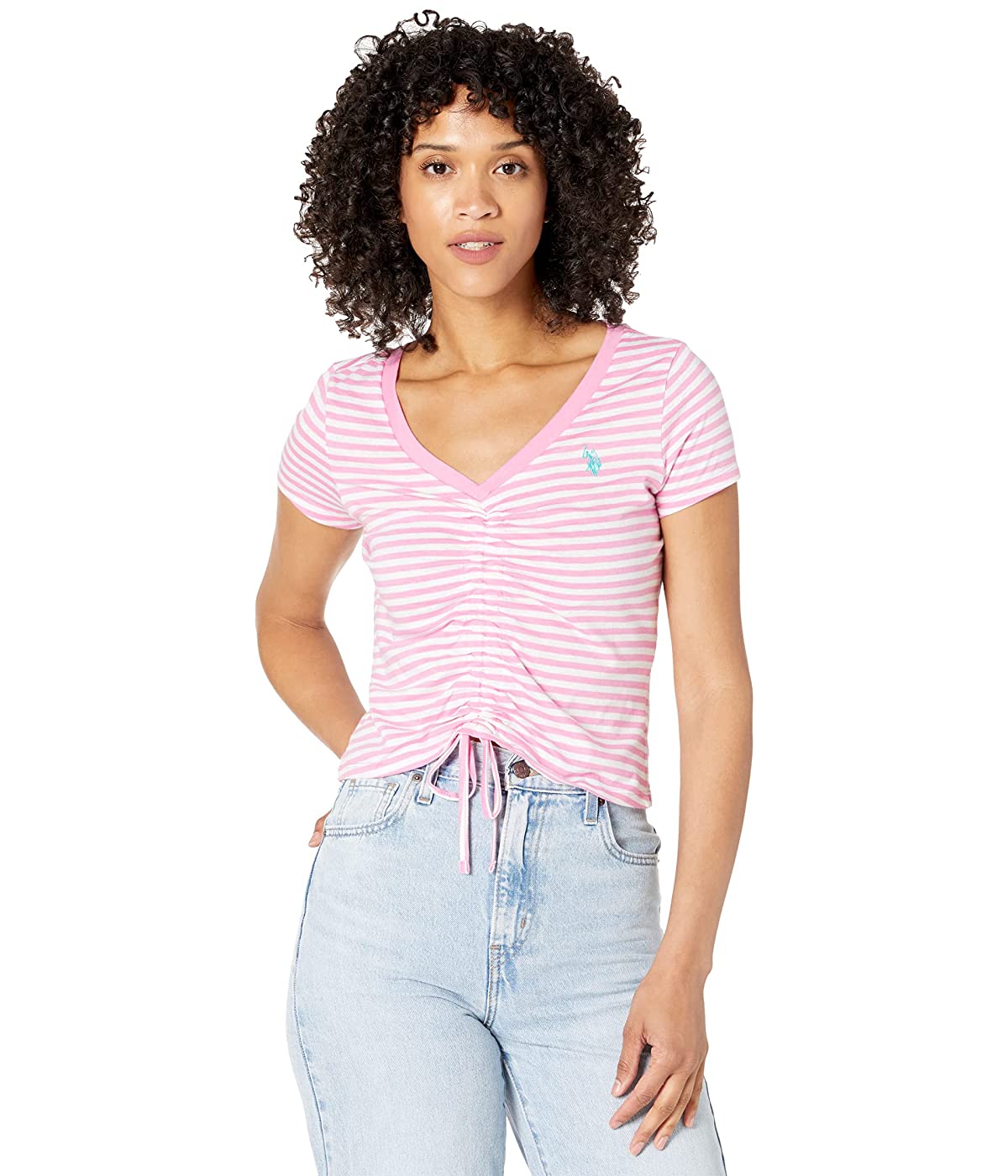 

Футболка U.S. POLO Striped Shirred T-Shirt Pink Cabana,  (48, Футболка U.S. POLO Striped Shirred T-Shirt Pink Cabana, L (48)