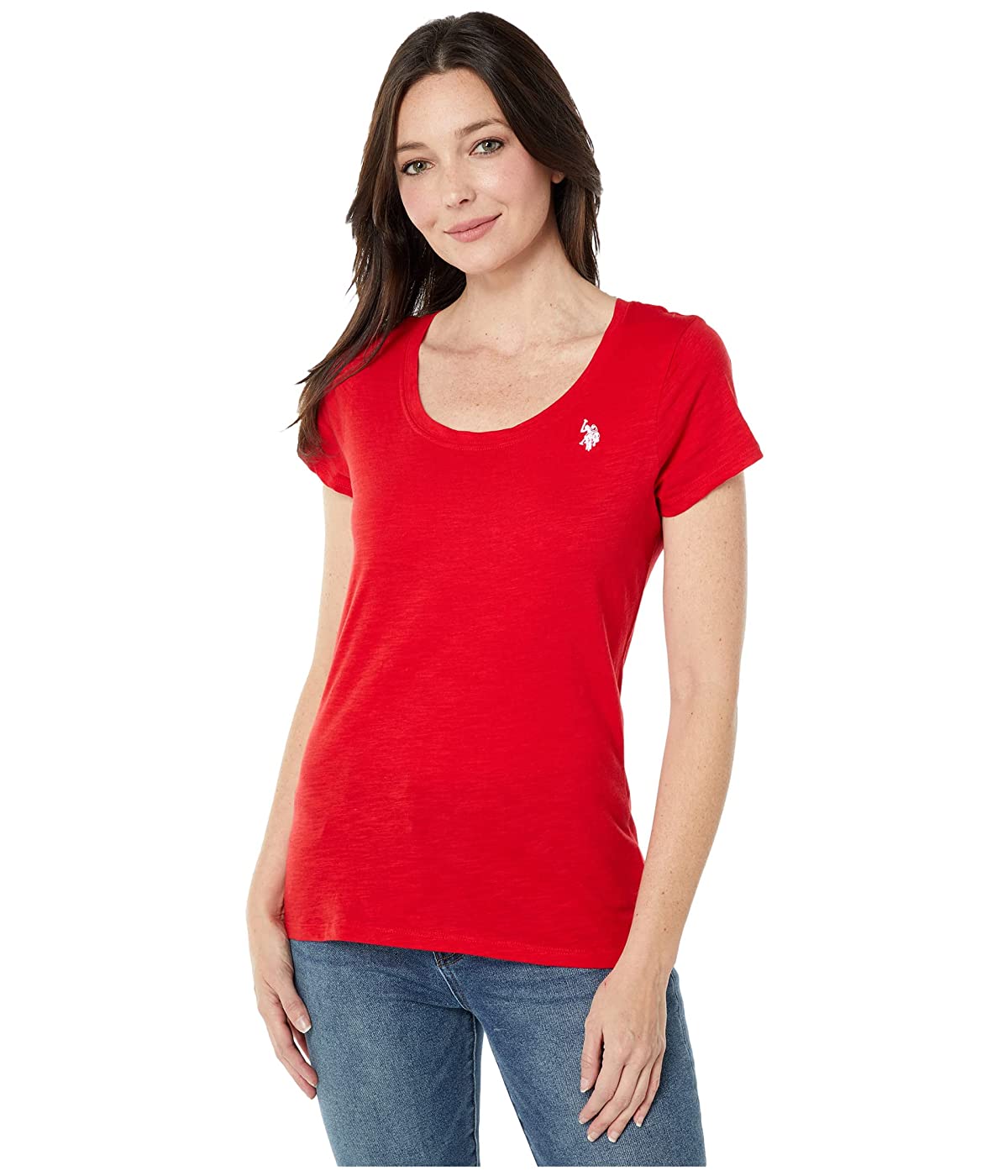 

Футболка U.S. POLO Scoop Neck Solid T-Shirt Racing Red,  (48, Футболка U.S. POLO Scoop Neck Solid T-Shirt Racing Red, L (48)