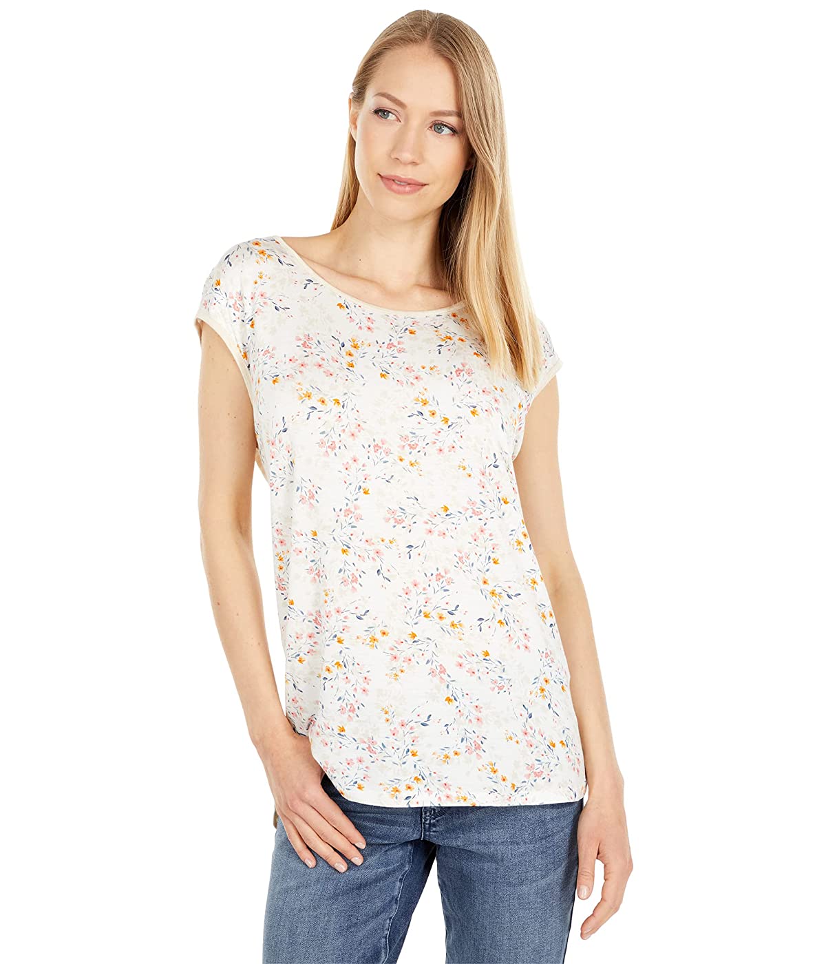 

Футболка Bobeau High-Low Knit Tank Top Ivory Floral, M (46)