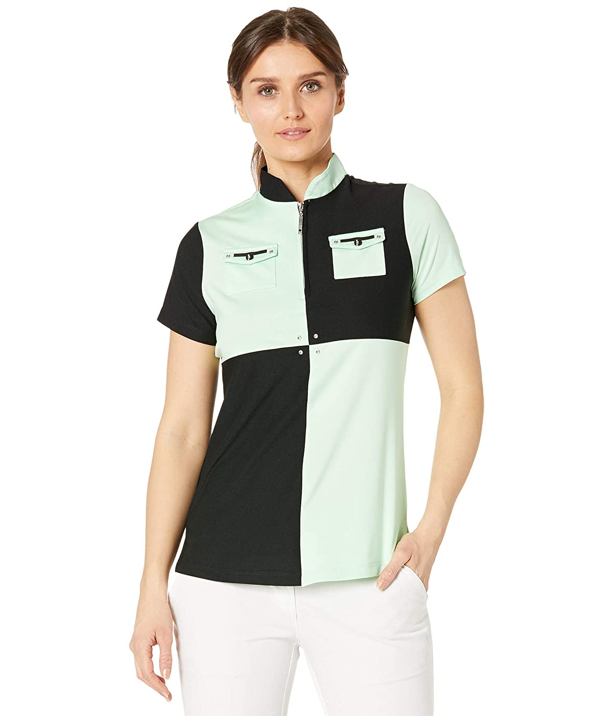 

Поло Jamie Sadock Color-Block Top Short Sleeve Mint Julep,  (42, Поло Jamie Sadock Color-Block Top Short Sleeve Mint Julep, XS (42)