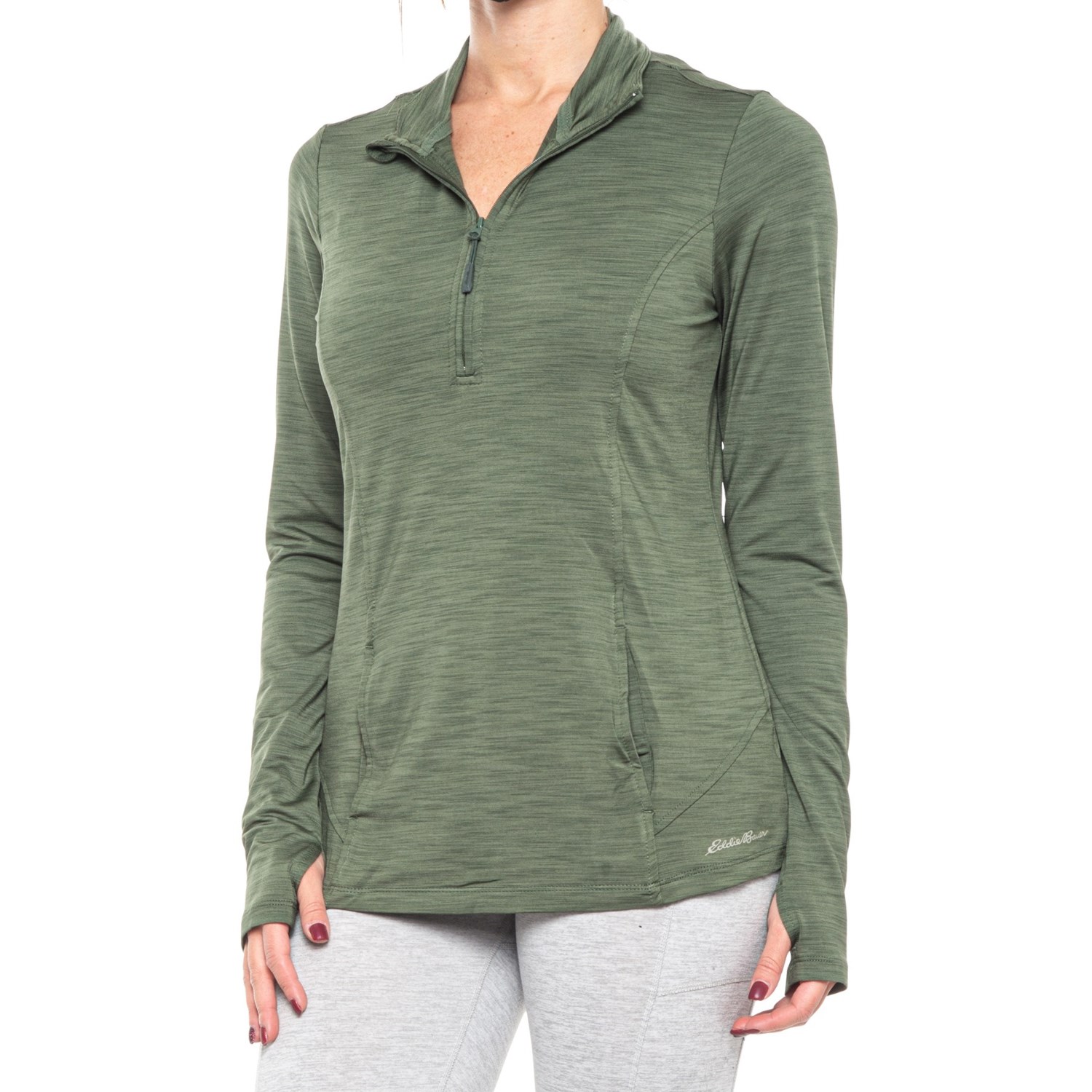 

Лонгслив Eddie Bauer Trace Tek Fleece Shirt - , Thyme, M (46)