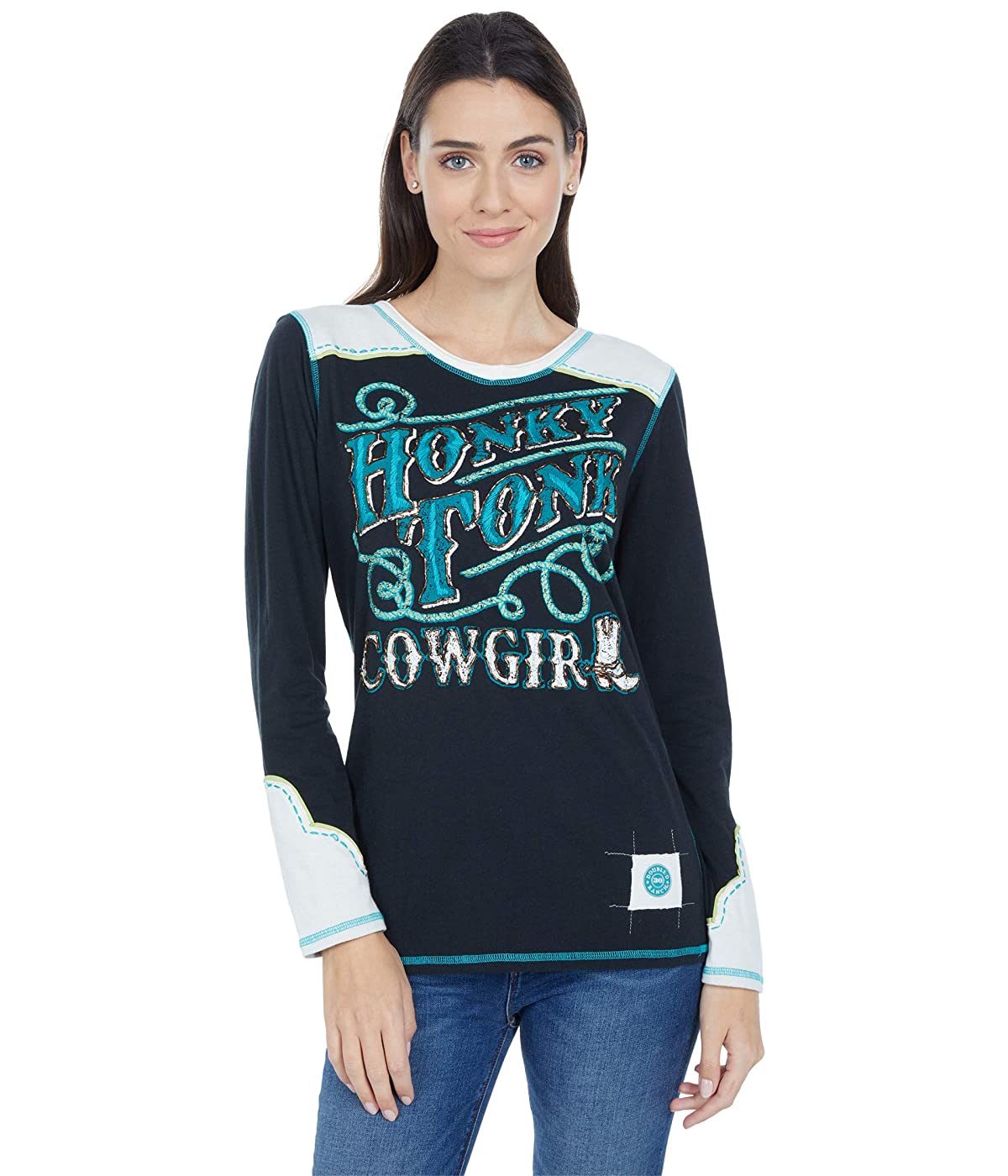 

Лонгслив Double D Honky Tonk Cowgirl Tee Man in Black,  (44, Лонгслив Double D Honky Tonk Cowgirl Tee Man in Black, S (44)