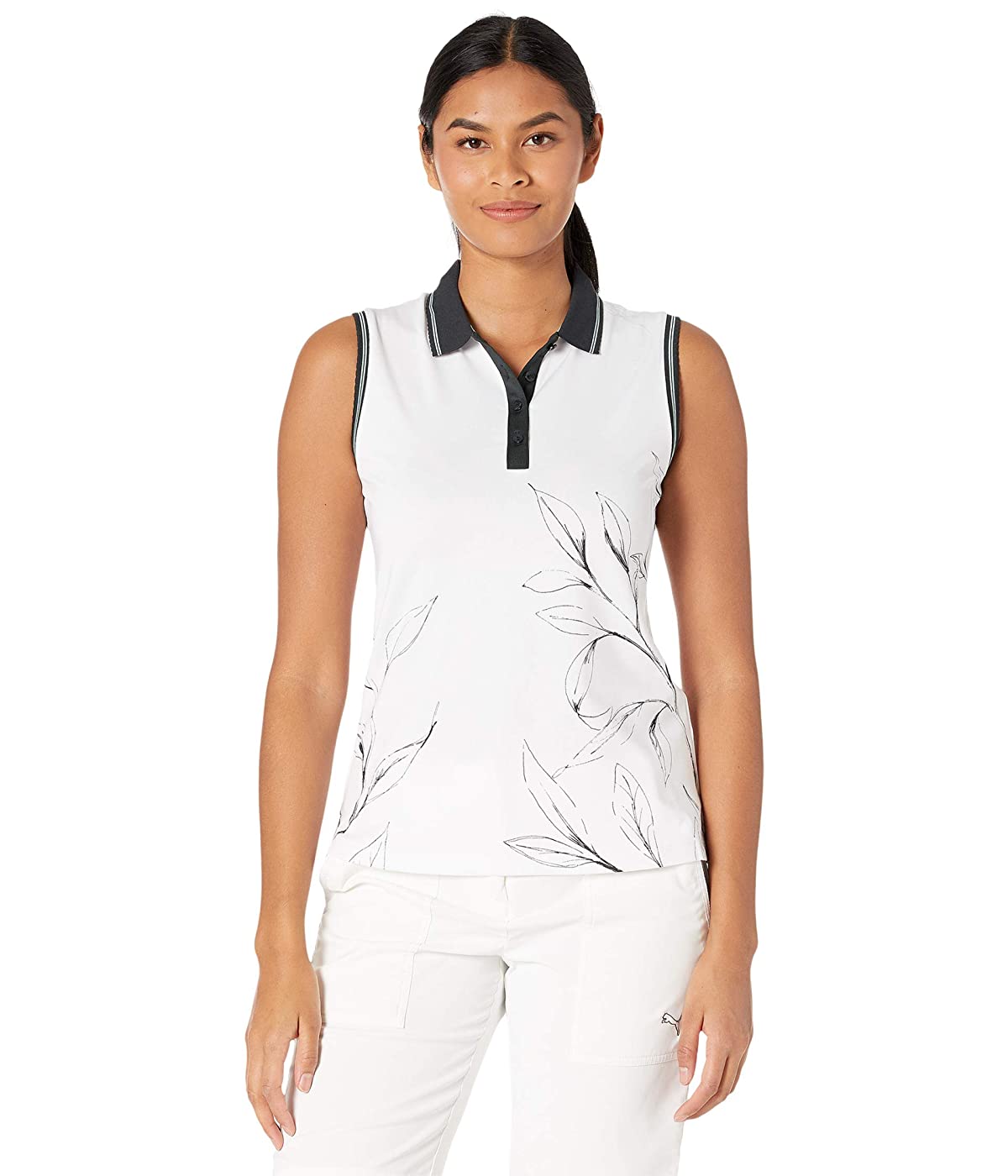 

Поло Callaway Sleeveless Leaf Print Polo Brilliant White, XXL (52)