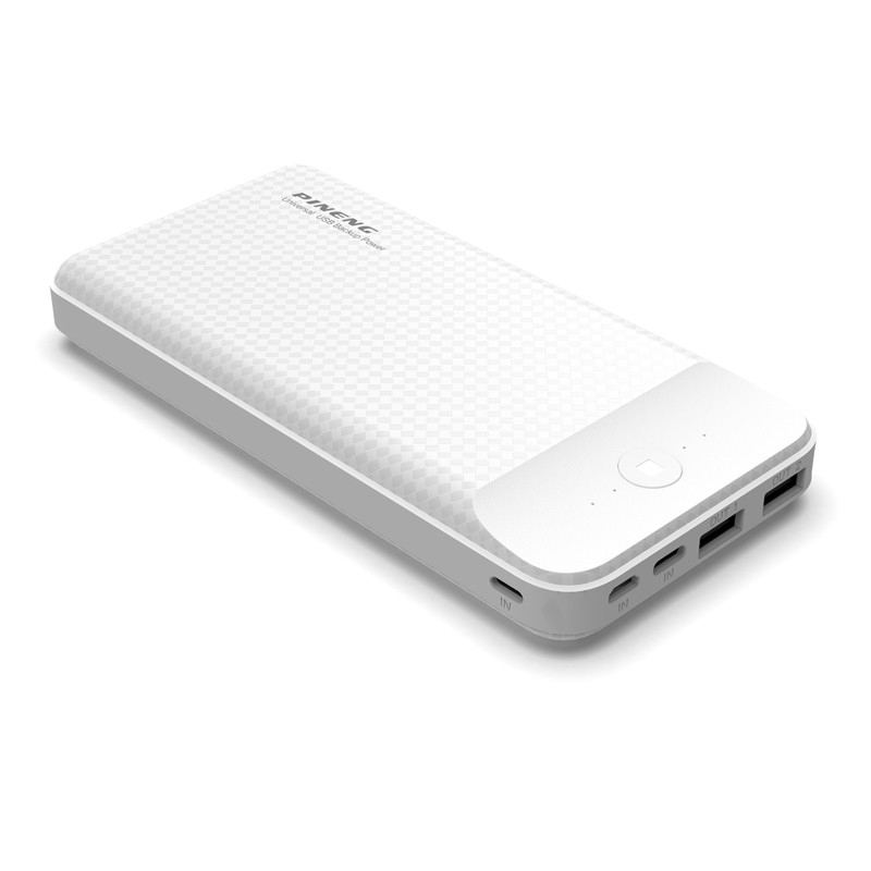 

Внешний аккумулятор Power Bank Pineng PN-939 20000 mAh 3 Input & 2 Output White