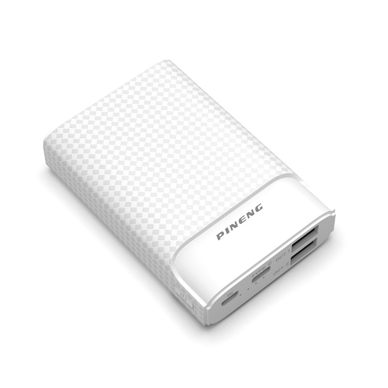 

Внешний аккумулятор Power Bank Pineng PN-986 PD QC3.0 10000 mAh 2 Input & 2 Output White