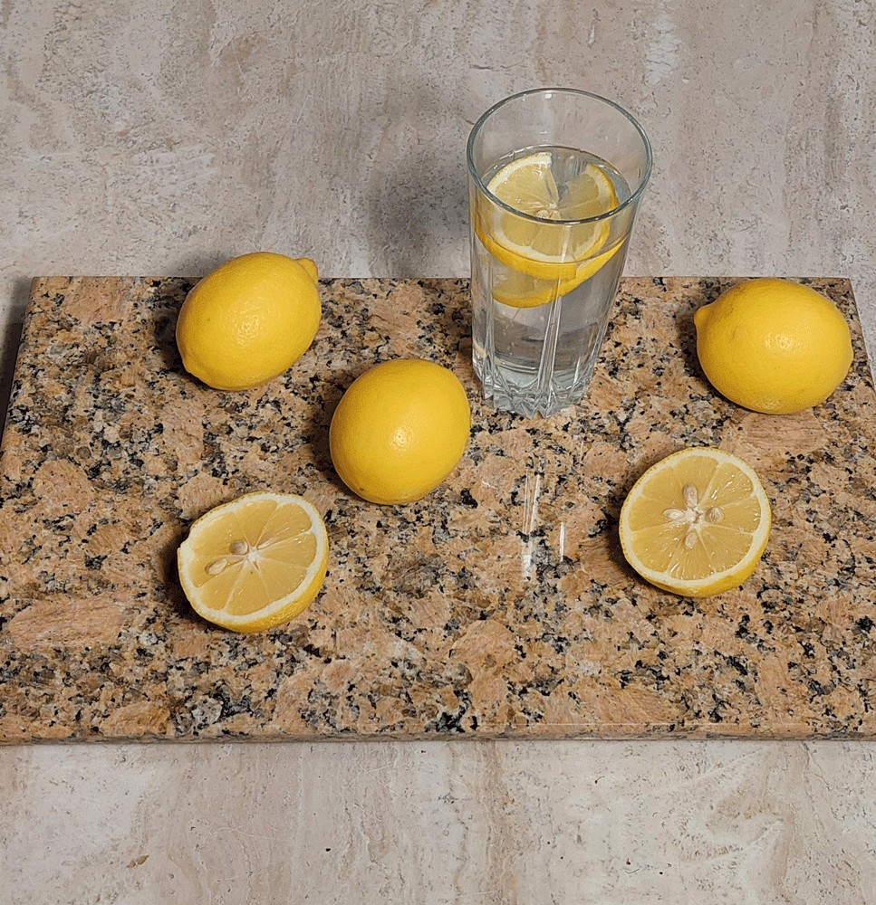 

Разделочная, сервировочная доска из гранита GIALLO FIORITO 40*23,5*3см