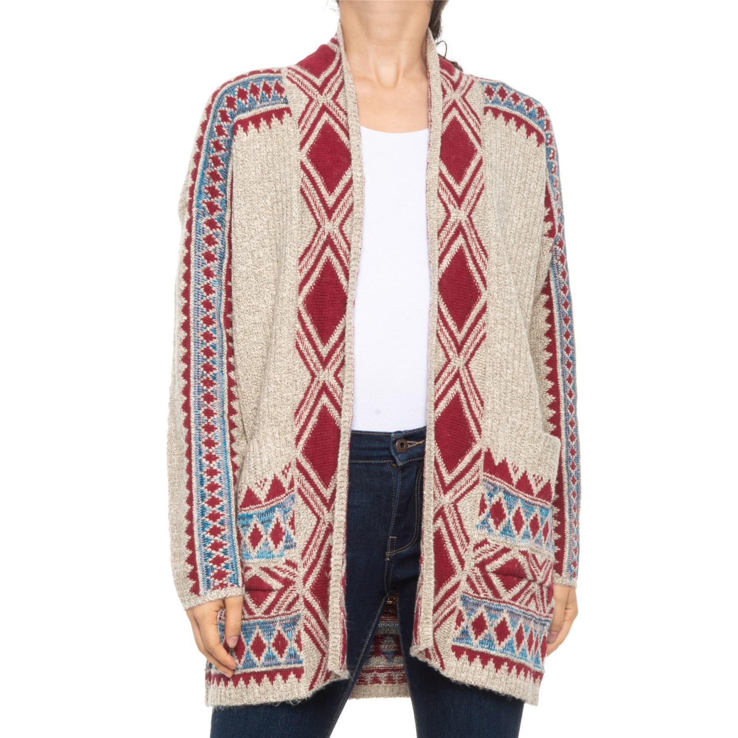 

Кардиган Lucky Brand Tribal - Open Front Red Multi,  (46, Кардиган Lucky Brand Tribal - Open Front Red Multi, M (46)