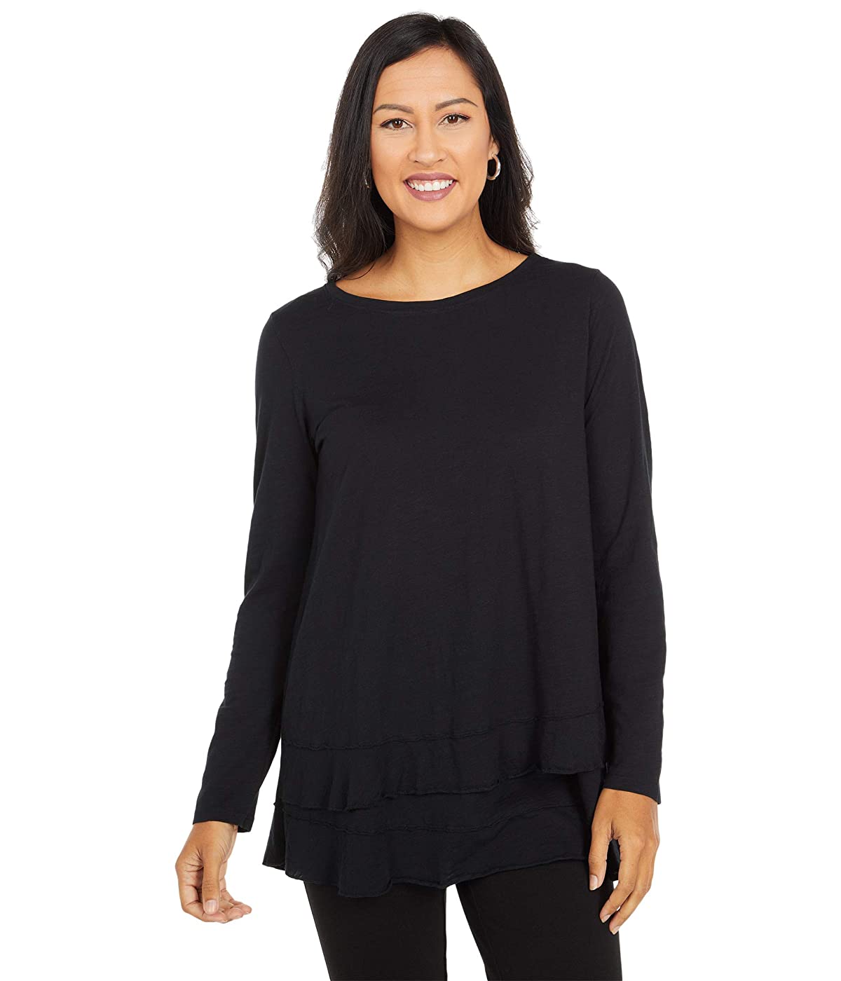 

Лонгслив Mod-o-doc Slub Jersey Asymmetrical Flounce Hem Tee Black,  (42, Лонгслив Mod-o-doc Slub Jersey Asymmetrical Flounce Hem Tee Black, XS (42)