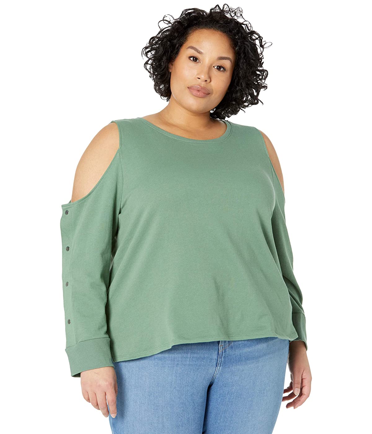 

Лонгслив Vince Camuto Plus Size Cold-Shoulder Snap Top Lush Eden, Лонгслив Vince Camuto Plus Size Cold-Shoulder Snap Top Lush Eden, 1X