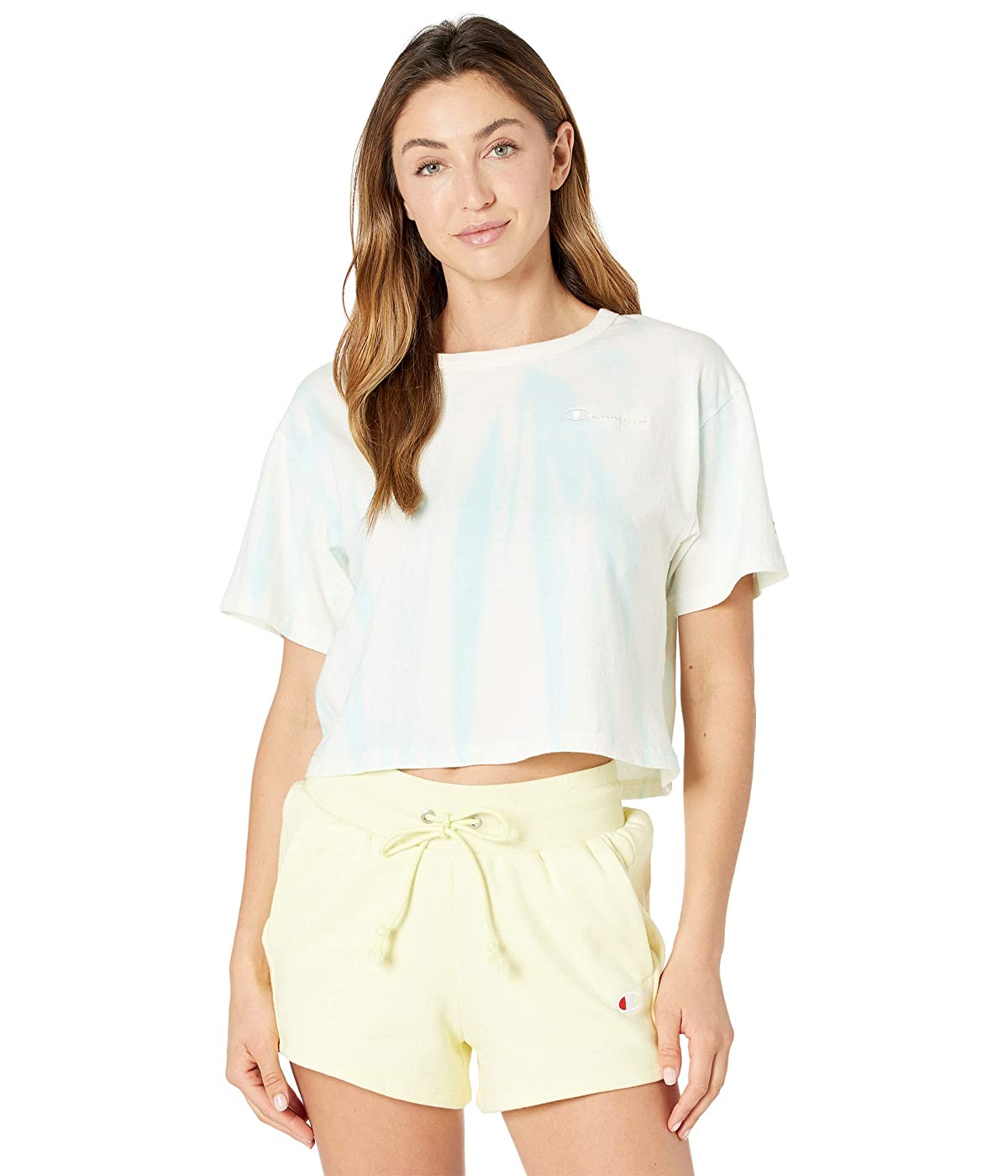 

Футболка Champion Lightweight Cropped T-Shirt - Feather Dye Feather Dye Chalk White/Ice Fall,  (48, Футболка Champion Lightweight Cropped T-Shirt - Feather Dye Feather Dye Chalk White/Ice Fall, L (48)
